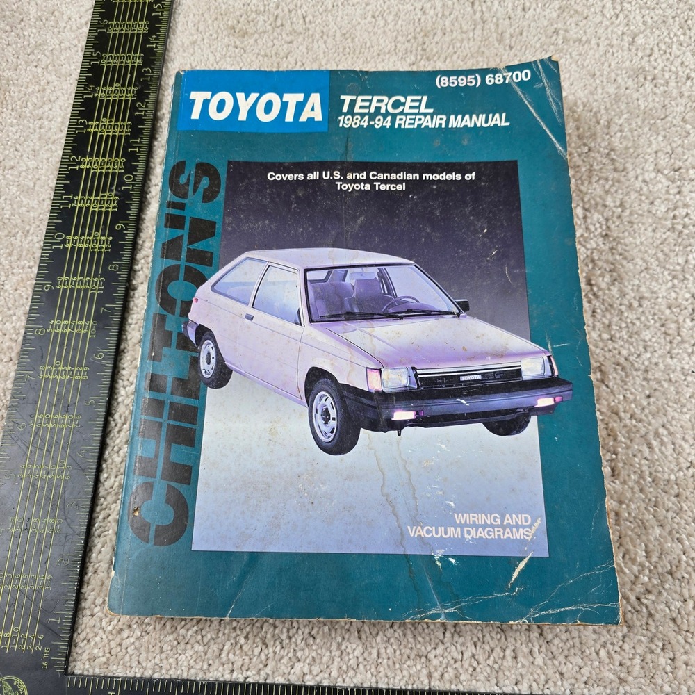Chilton Repair Manual Toyota Tercel 1984-94 Blue 68700 Wiring Vacuum Diagrams
